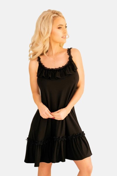 Schwarzes kurzes Petticoat Kleid von Kalimo