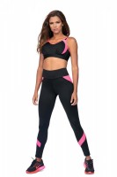Sport BH - Fitness Top Schwarz/Pink L5173 von Lorin