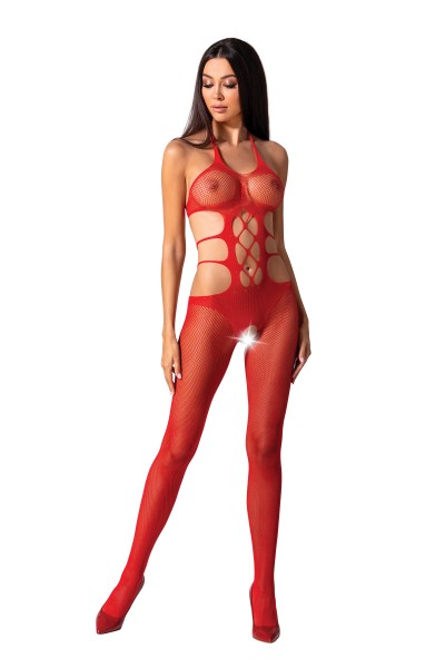 Roter ouvert Bodystocking BS084 von Passion