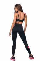 Sports Leggings - Fitness Hose Schwarz/Pink L9034 by Lorin