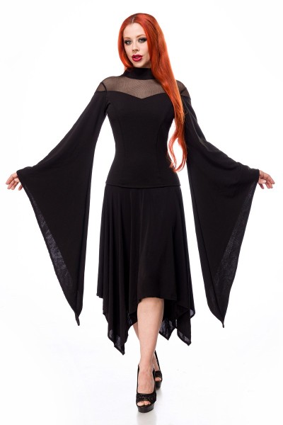 Gothic-Kleid mit Netzeinsatz 90521 von Ocultica