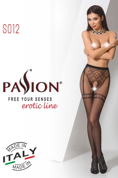 ouvert Strumpfhose S012 schwarz von Passion Erotic Line