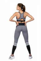 Sports Leggings - Fitness Hose L9026 mit weißen Streifen